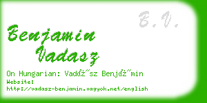 benjamin vadasz business card